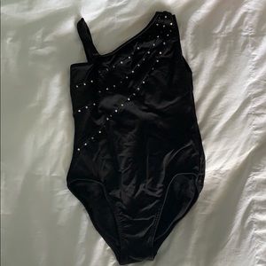 Small Motionwear leotard with rhinestone front